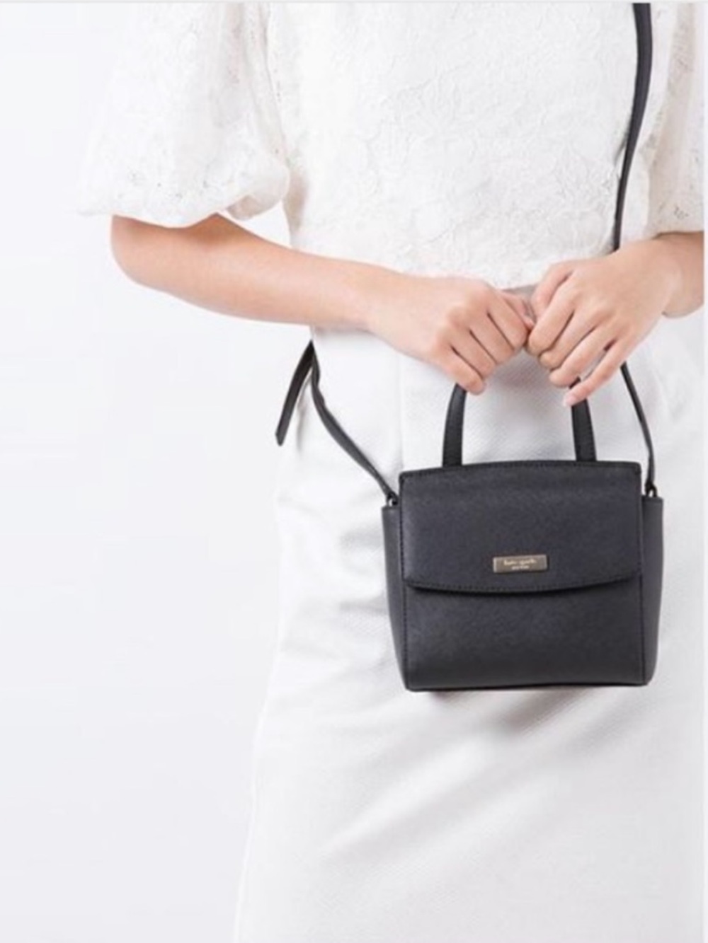 Kate Spade Laurel Way Mini Alisanne Crossbody Bag in Black Leather NWT - Picture 5 of 6
